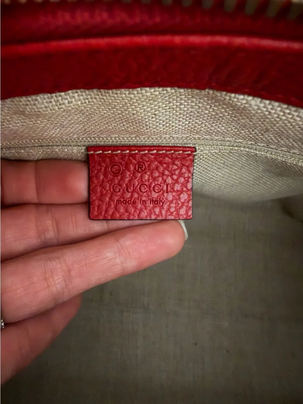 Gucci Red Calfskin Satchel